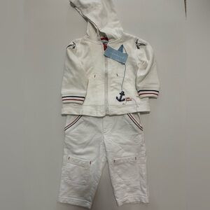 White Nautical Baby Outfit